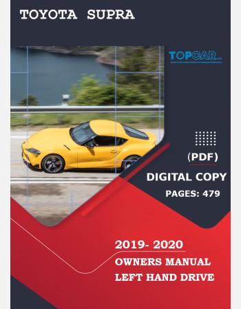 toyota supra 2019-2020 owners manual 
